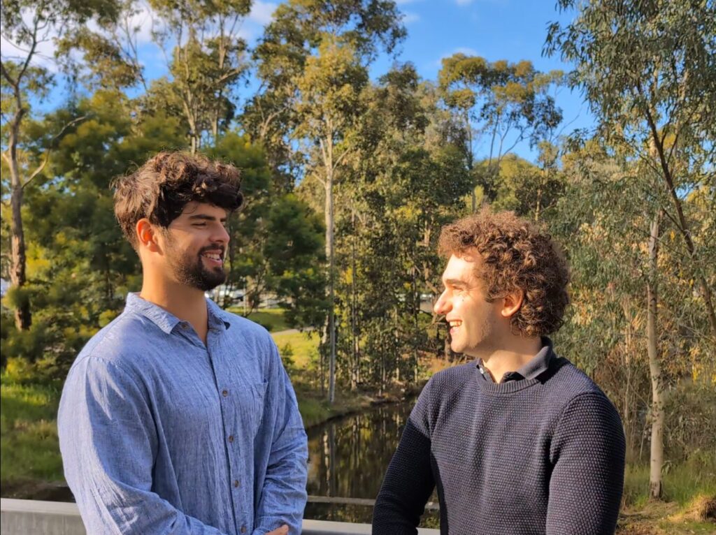 Screenshot_20240819-103142 Dietitians Max Dennehy and Matthew Rigoni smiling and laughing